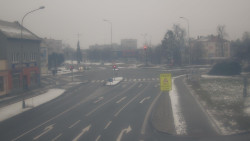 Křižovatka ulic Komenského a Velké Novosady