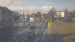 Křižovatka ulic Komenského a Velké Novosady