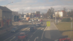 Křižovatka ulic Komenského a Velké Novosady