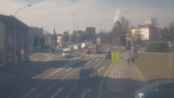 Křižovatka ulic Komenského a Velké Novosady