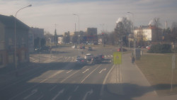 Křižovatka ulic Komenského a Velké Novosady