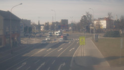 Křižovatka ulic Komenského a Velké Novosady