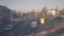 Křižovatka ulic Komenského a Velké Novosady