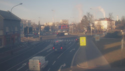 Křižovatka ulic Komenského a Velké Novosady