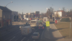 Křižovatka ulic Komenského a Velké Novosady