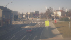 Křižovatka ulic Komenského a Velké Novosady