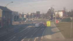 Křižovatka ulic Komenského a Velké Novosady