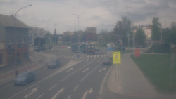 Křižovatka ulic Komenského a Velké Novosady