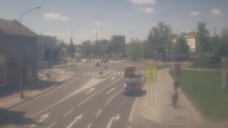 Křižovatka ulic Komenského a Velké Novosady