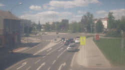 Křižovatka ulic Komenského a Velké Novosady