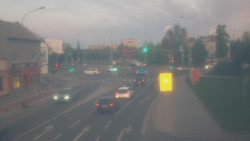 Křižovatka ulic Komenského a Velké Novosady