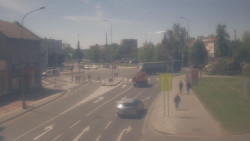 Křižovatka ulic Komenského a Velké Novosady