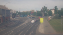 Křižovatka ulic Komenského a Velké Novosady