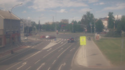Křižovatka ulic Komenského a Velké Novosady