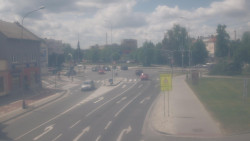 Křižovatka ulic Komenského a Velké Novosady