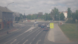 Křižovatka ulic Komenského a Velké Novosady