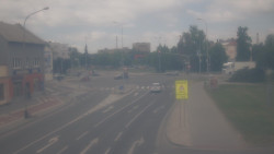 Křižovatka ulic Komenského a Velké Novosady