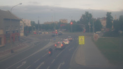 Křižovatka ulic Komenského a Velké Novosady