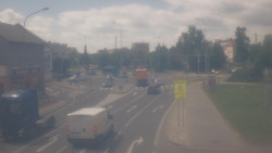 Křižovatka ulic Komenského a Velké Novosady