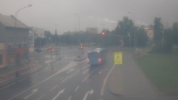 Křižovatka ulic Komenského a Velké Novosady
