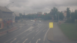 Křižovatka ulic Komenského a Velké Novosady