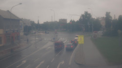 Křižovatka ulic Komenského a Velké Novosady