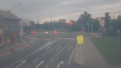 Křižovatka ulic Komenského a Velké Novosady