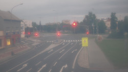 Křižovatka ulic Komenského a Velké Novosady