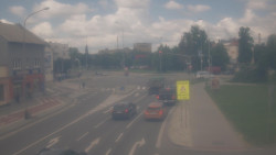 Křižovatka ulic Komenského a Velké Novosady