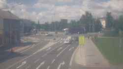 Křižovatka ulic Komenského a Velké Novosady