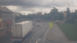 Křižovatka ulic Komenského a Velké Novosady
