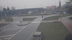 Křižovatka ulic Velká Dlážka a Polní