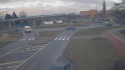 Křižovatka ulic Velká Dlážka a Polní