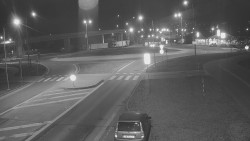 Křižovatka ulic Velká Dlážka a Polní