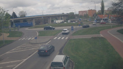 Křižovatka ulic Velká Dlážka a Polní