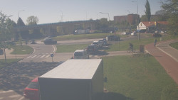 Křižovatka ulic Velká Dlážka a Polní