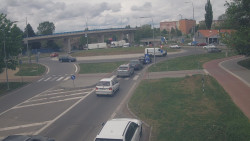 Křižovatka ulic Velká Dlážka a Polní