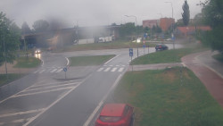 Křižovatka ulic Velká Dlážka a Polní