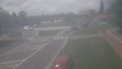 Křižovatka ulic Velká Dlážka a Polní