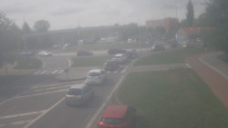 Křižovatka ulic Velká Dlážka a Polní