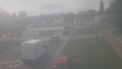 Křižovatka ulic Velká Dlážka a Polní