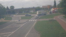 Křižovatka ulic Velká Dlážka a Polní