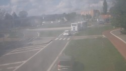 Intersection of Velká Dlážka Street and Polní Street