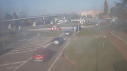 Intersection of Velká Dlážka Street and Polní Street