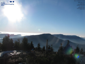 Lysá hora - Pohled na jihozápad, Smrk - 12.12.2025 v 13:45 Lysá hora - Pohled na jihozápad, Smrk - 12.12.2025 v 13:45