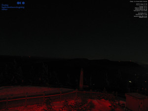 Lysá hora - Pohled na jihozápad, Smrk - 26.2.2026 v 01:45 Lysá hora - Pohled na jihozápad, Smrk - 26.2.2026 v 01:45