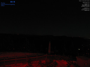 Lysá hora - Pohled na jihozápad, Smrk - 26.2.2026 v 02:45 Lysá hora - Pohled na jihozápad, Smrk - 26.2.2026 v 02:45