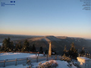 Lysá hora - Pohled na jihozápad, Smrk - 26.2.2026 v 07:00 Lysá hora - Pohled na jihozápad, Smrk - 26.2.2026 v 07:00