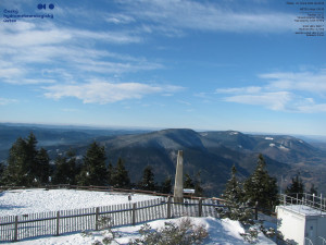 Lysá hora - Pohled na jihozápad, Smrk - 26.2.2026 v 08:45 Lysá hora - Pohled na jihozápad, Smrk - 26.2.2026 v 08:45