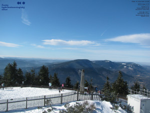 Lysá hora - Pohled na jihozápad, Smrk - 26.2.2026 v 10:15 Lysá hora - Pohled na jihozápad, Smrk - 26.2.2026 v 10:15